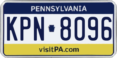 PA license plate KPN8096