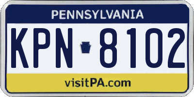 PA license plate KPN8102