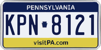 PA license plate KPN8121