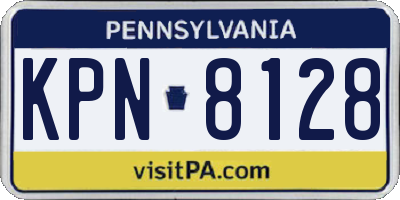 PA license plate KPN8128