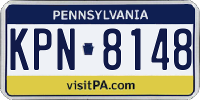 PA license plate KPN8148