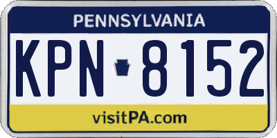 PA license plate KPN8152