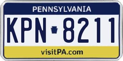 PA license plate KPN8211