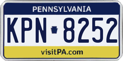PA license plate KPN8252