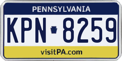PA license plate KPN8259