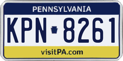 PA license plate KPN8261