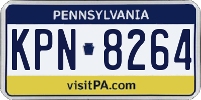 PA license plate KPN8264