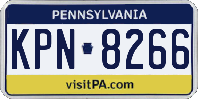 PA license plate KPN8266