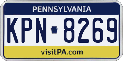 PA license plate KPN8269