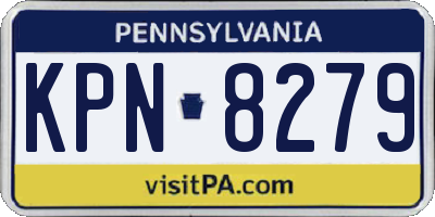 PA license plate KPN8279
