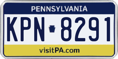 PA license plate KPN8291