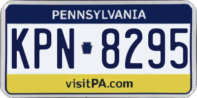 PA license plate KPN8295