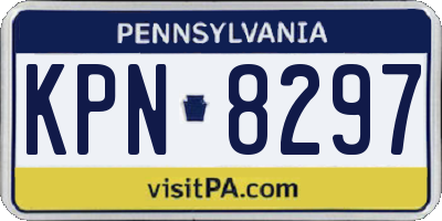 PA license plate KPN8297