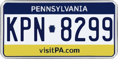PA license plate KPN8299