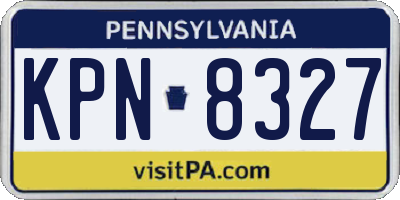 PA license plate KPN8327