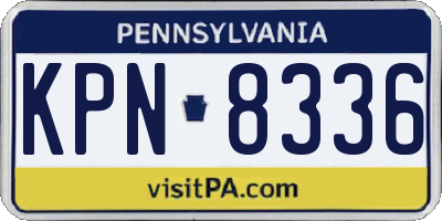 PA license plate KPN8336