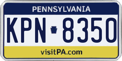 PA license plate KPN8350