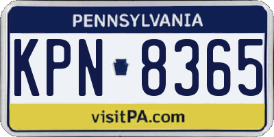 PA license plate KPN8365