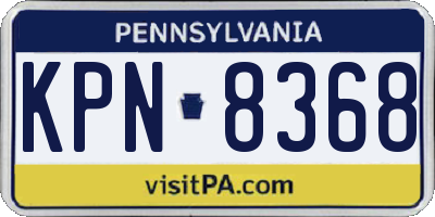 PA license plate KPN8368