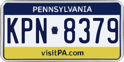 PA license plate KPN8379