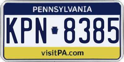 PA license plate KPN8385