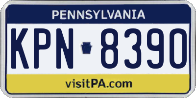 PA license plate KPN8390