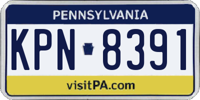 PA license plate KPN8391