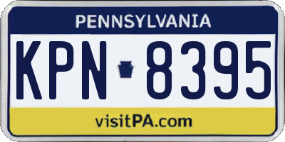 PA license plate KPN8395