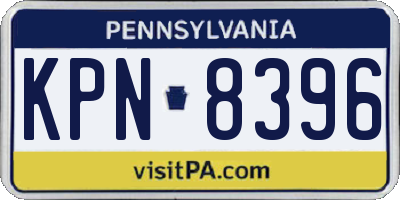 PA license plate KPN8396