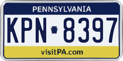 PA license plate KPN8397