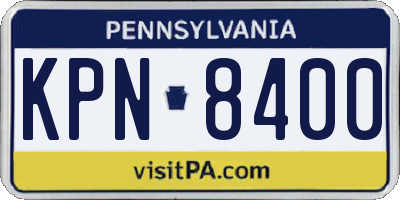 PA license plate KPN8400