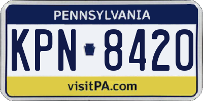 PA license plate KPN8420