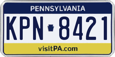 PA license plate KPN8421