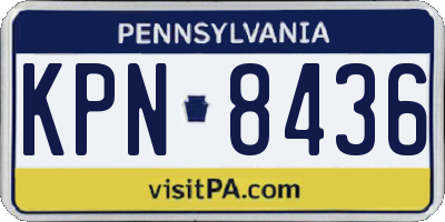 PA license plate KPN8436