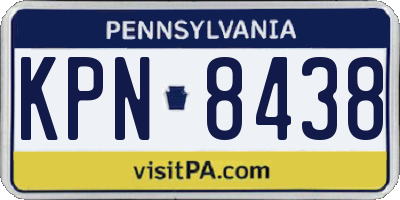 PA license plate KPN8438