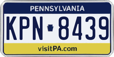 PA license plate KPN8439
