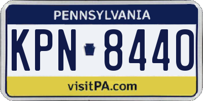 PA license plate KPN8440