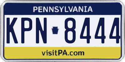 PA license plate KPN8444