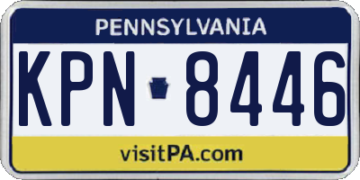 PA license plate KPN8446