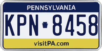 PA license plate KPN8458