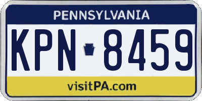 PA license plate KPN8459