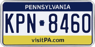 PA license plate KPN8460