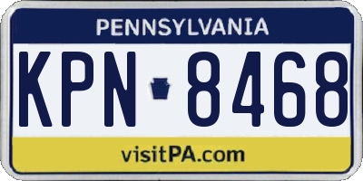 PA license plate KPN8468