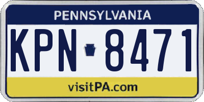 PA license plate KPN8471