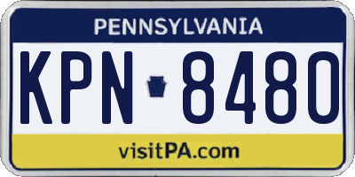 PA license plate KPN8480
