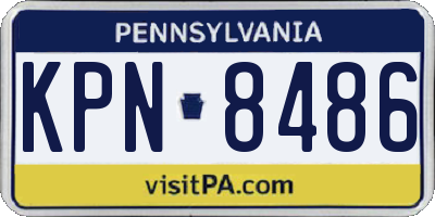 PA license plate KPN8486