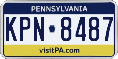 PA license plate KPN8487