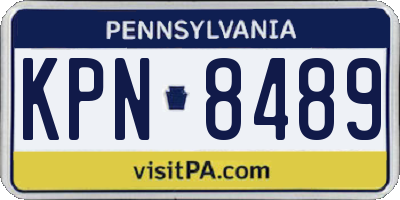 PA license plate KPN8489