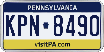 PA license plate KPN8490