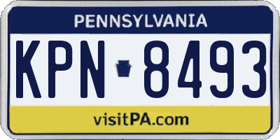 PA license plate KPN8493